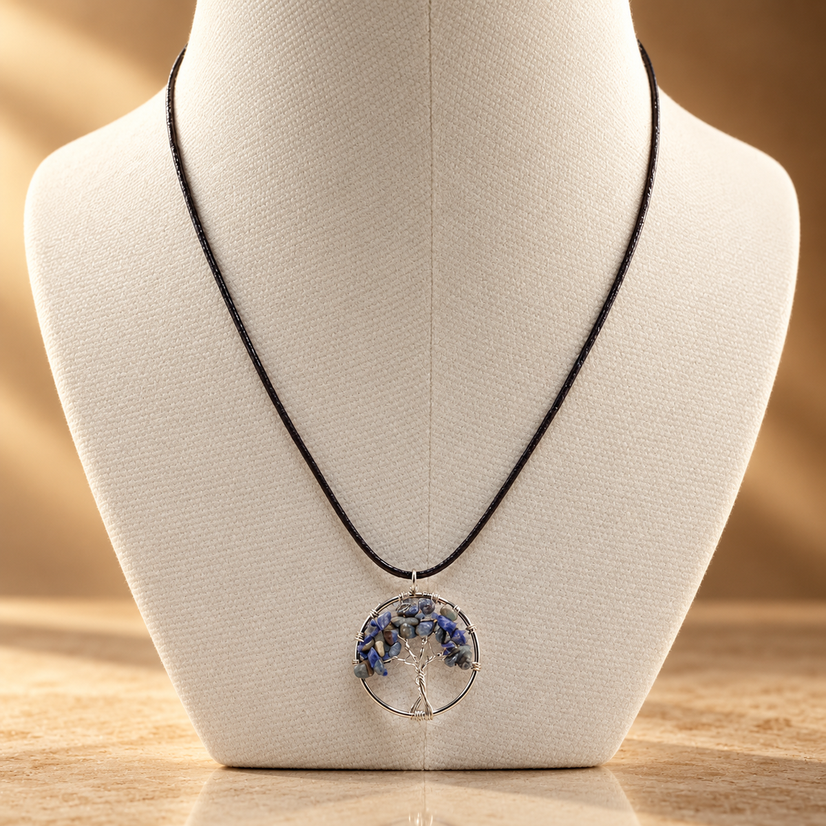 Pendentif arbre de vie en sodalite — vue 2