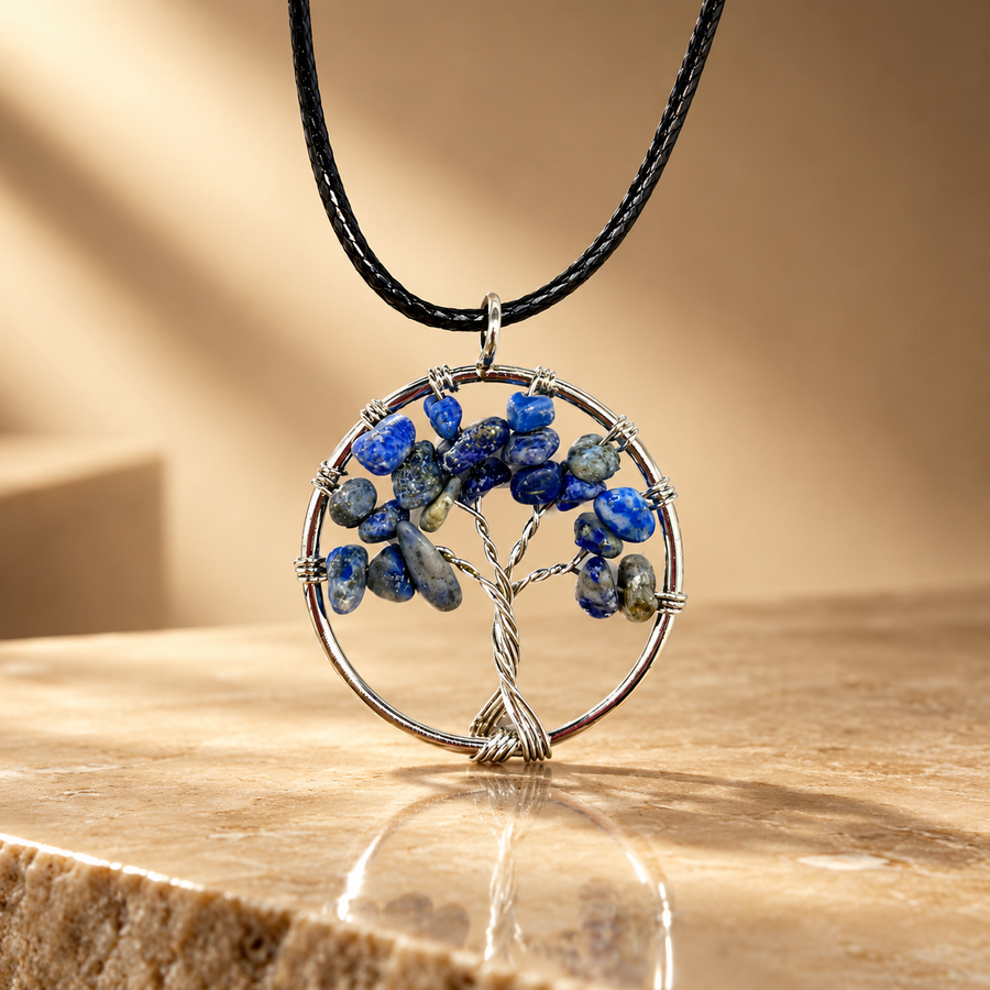 Pendentif arbre de vie en sodalite