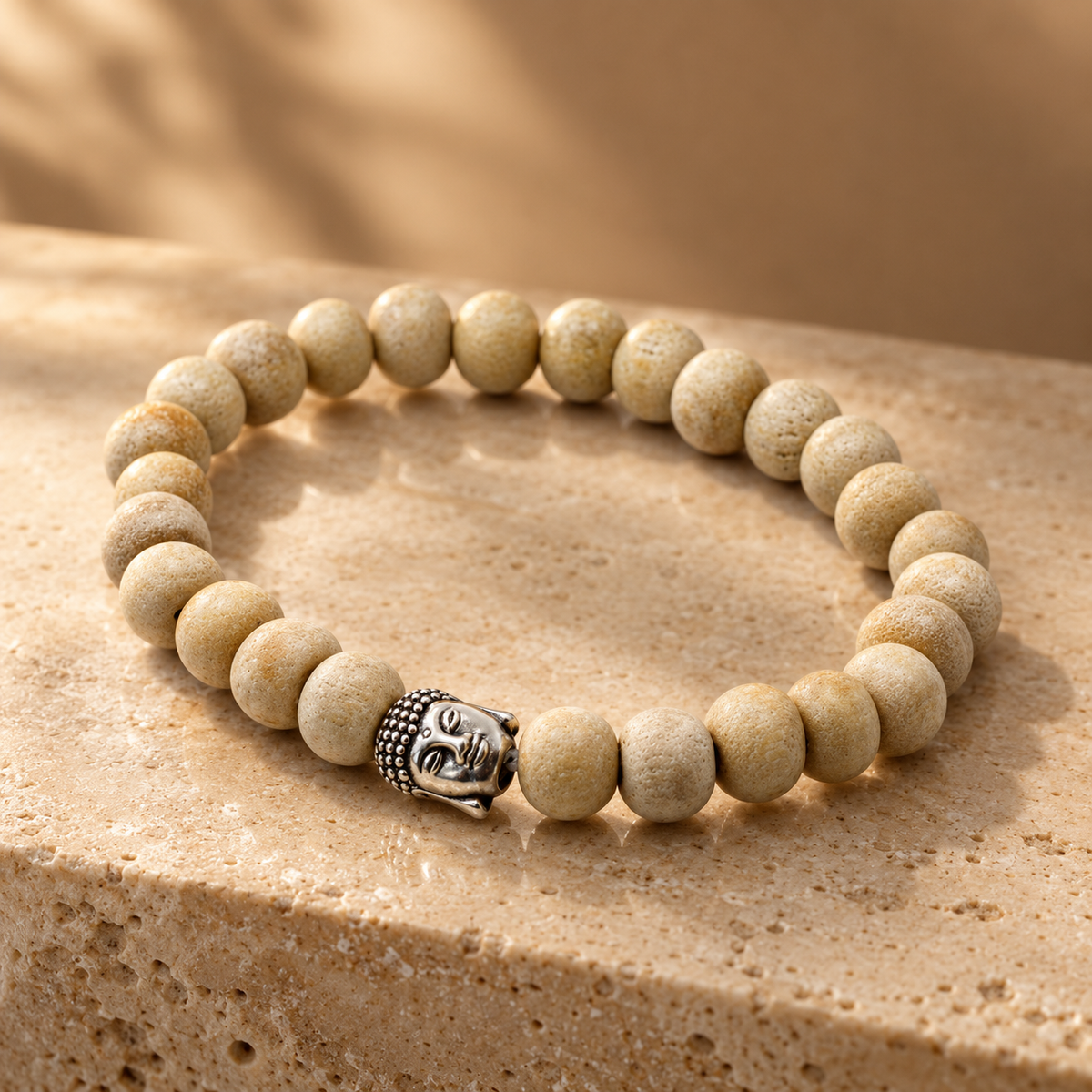 Bracelet Bouddha en perles de santal