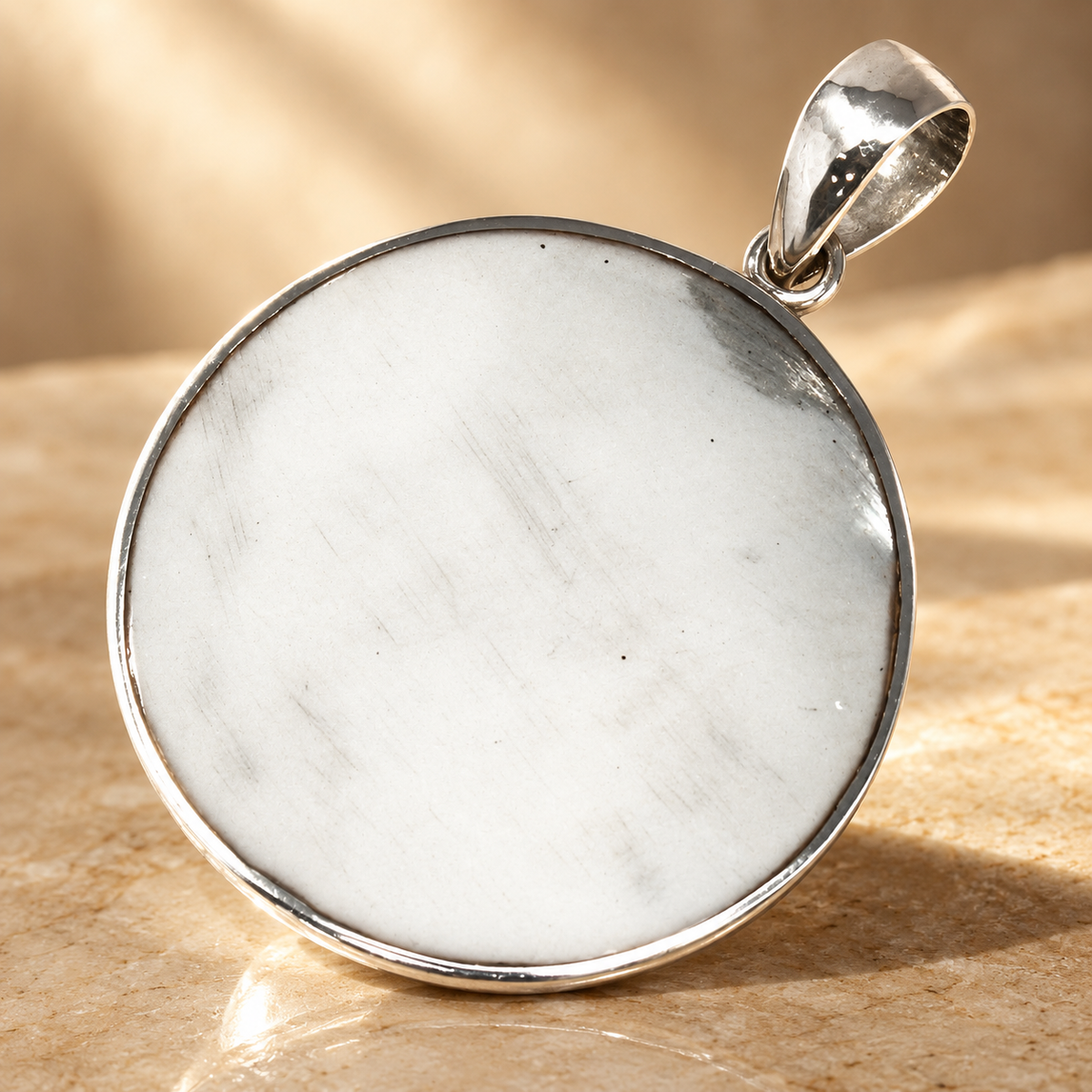 Pendentif arbre de vie en argent 925, nacre, 30 mm — vue 2