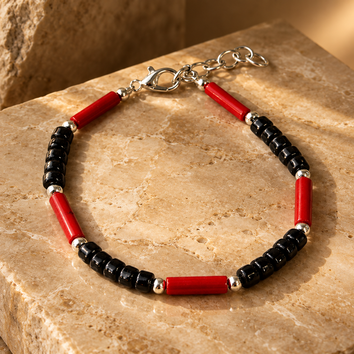 Parure népalaise, pendentif Om, collier et bracelet — vue 2