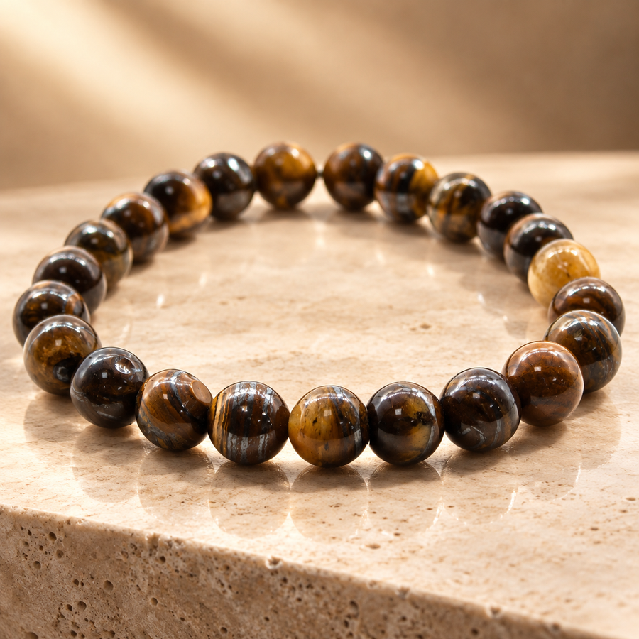 Bracelet en perles d’œil de tigre