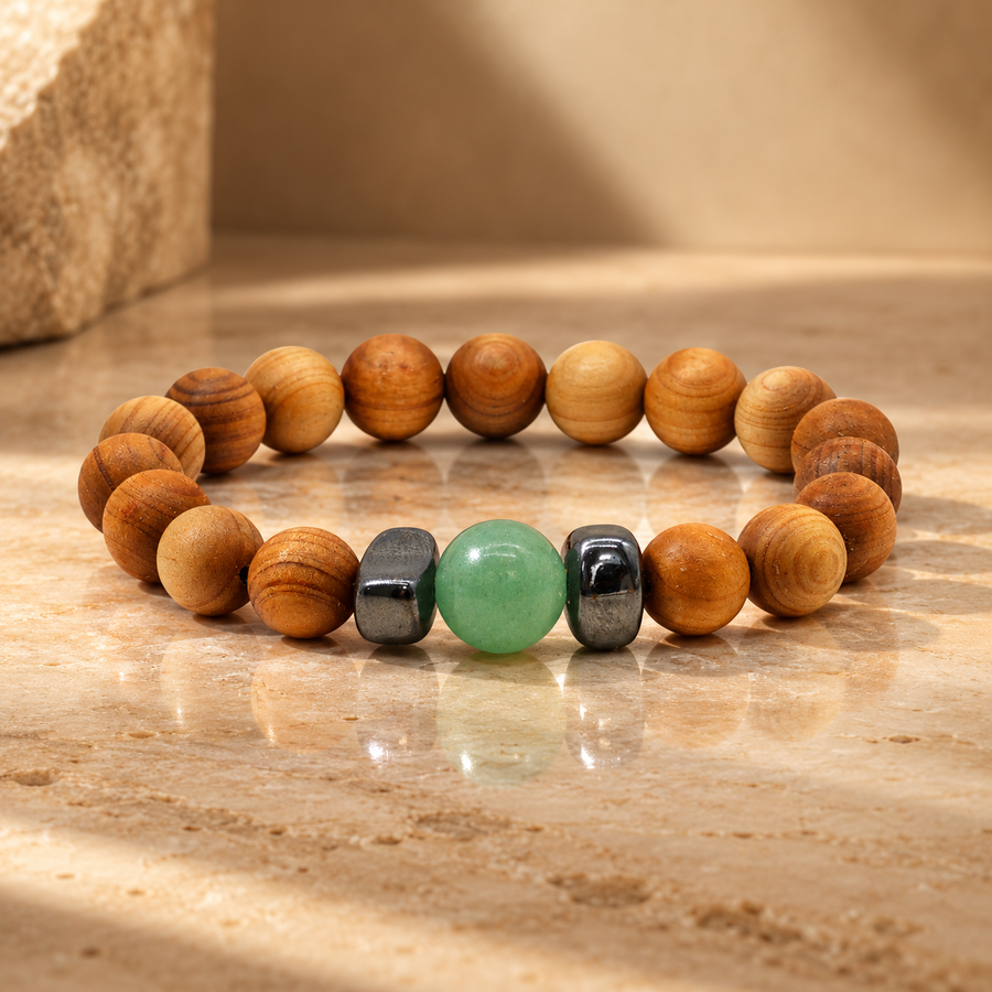 Bracelet en cèdre, chakra sacré