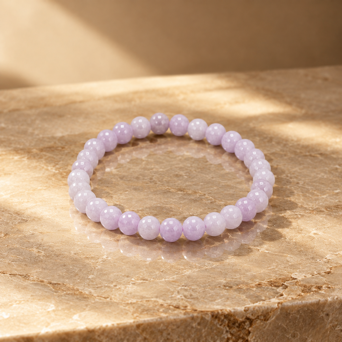 Bracelet d’intention en quartz rose, amour