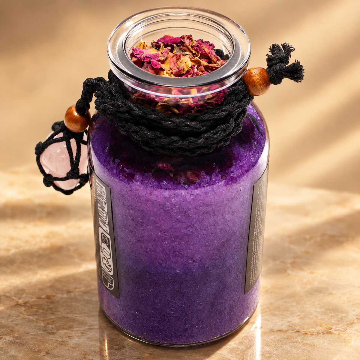 Potion de bain de sorcière, amulette de quartz rose — vue 2