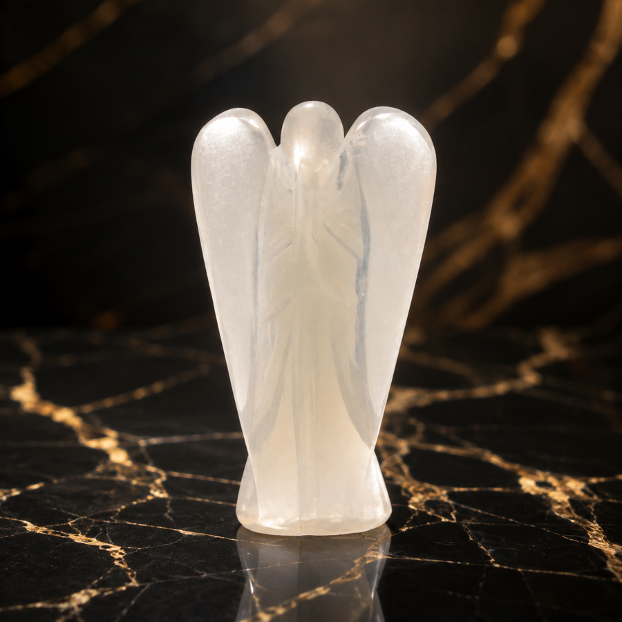 Ange sculpté en opalite