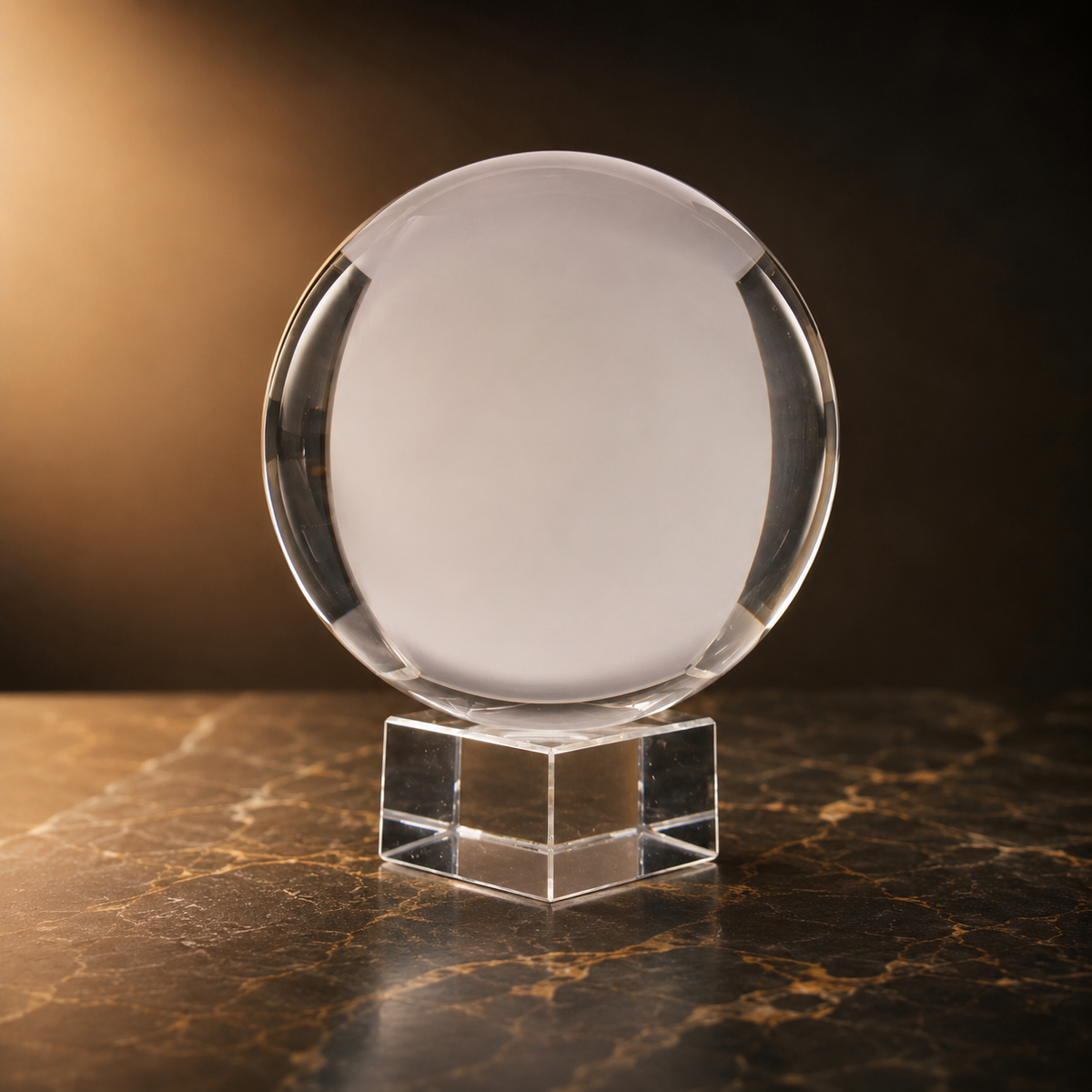 Boule de cristal sur socle 100 mm