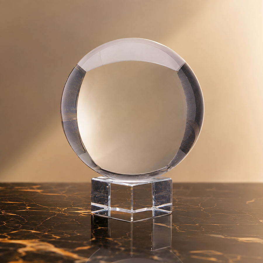 Boule de cristal sur socle 60 mm