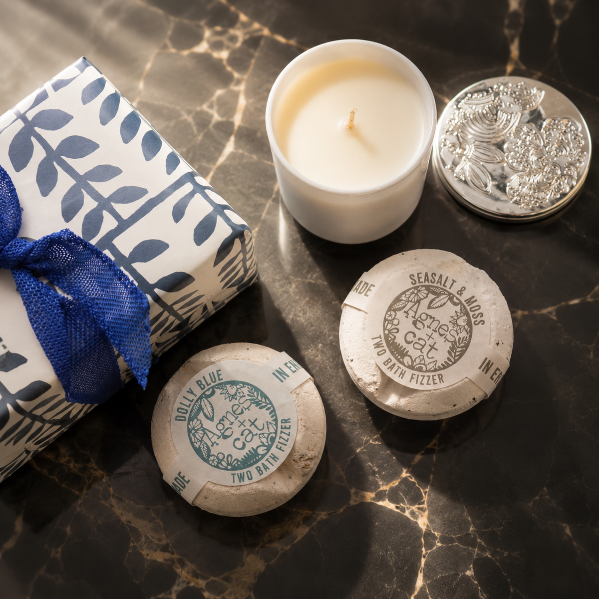 Coffret bain et bougie Sel marin et mousse — vue 2