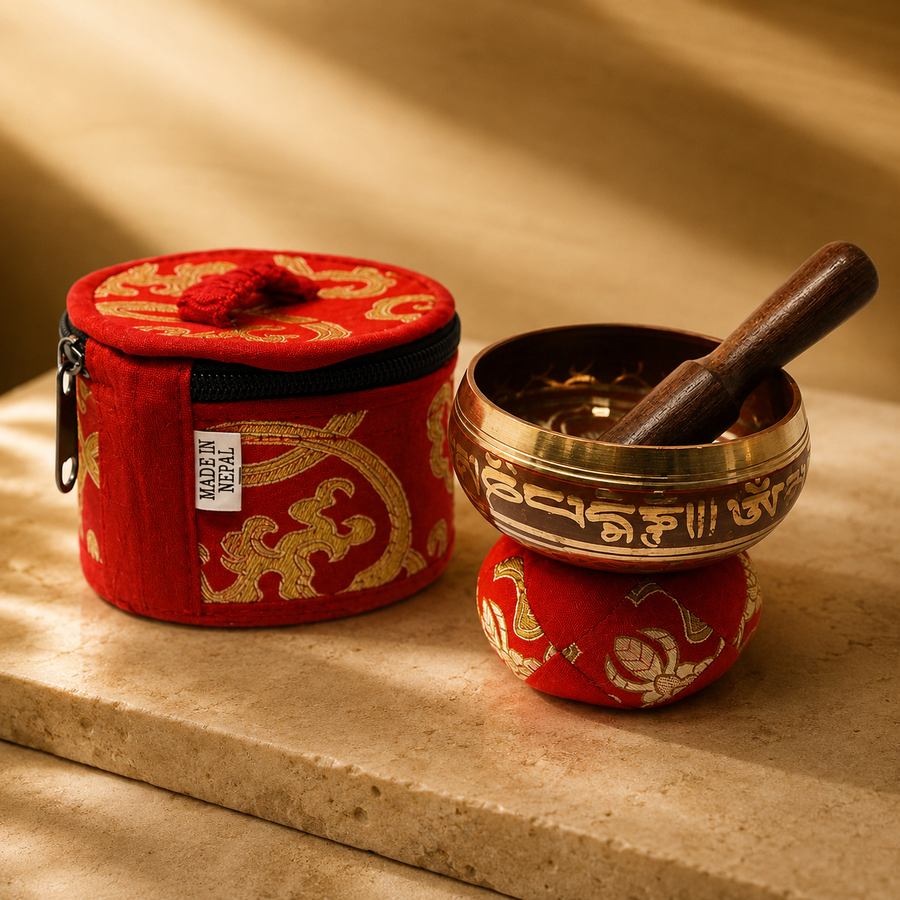 Coffret mini bol chantant rouge