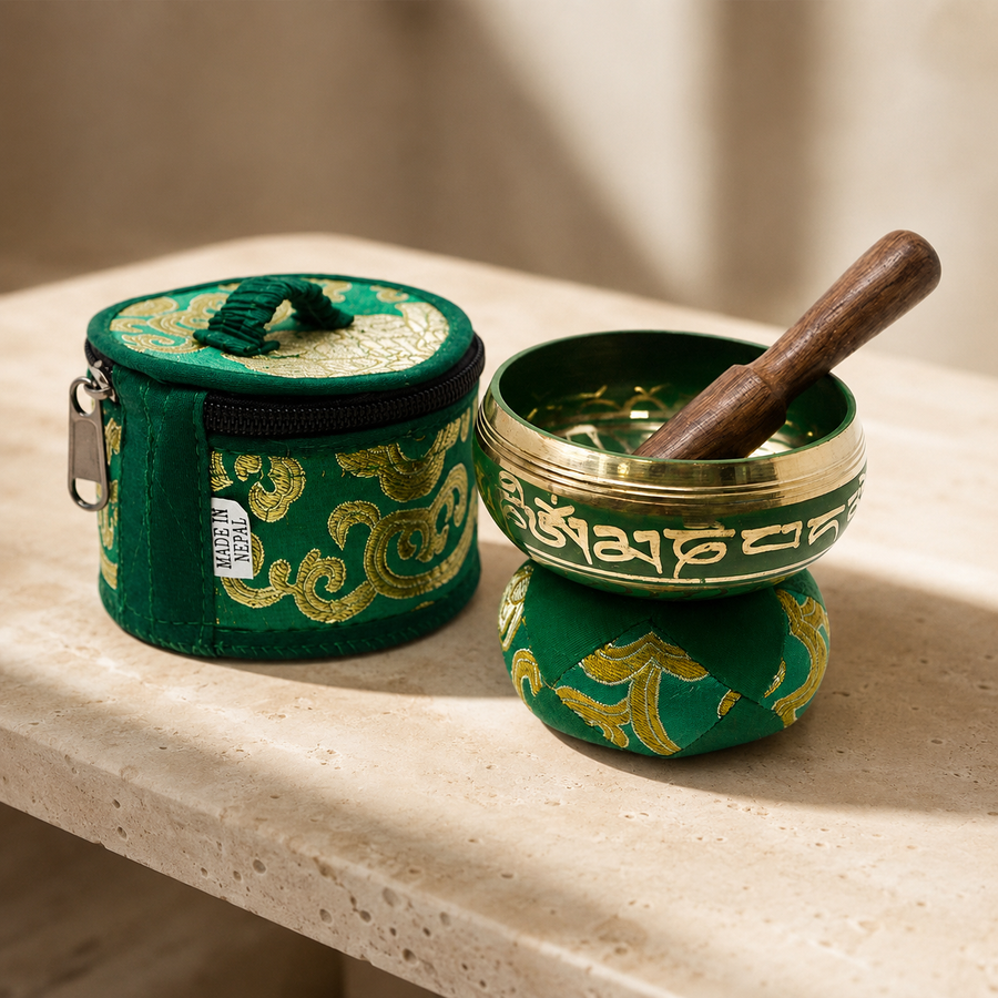 Coffret mini bol chantant vert
