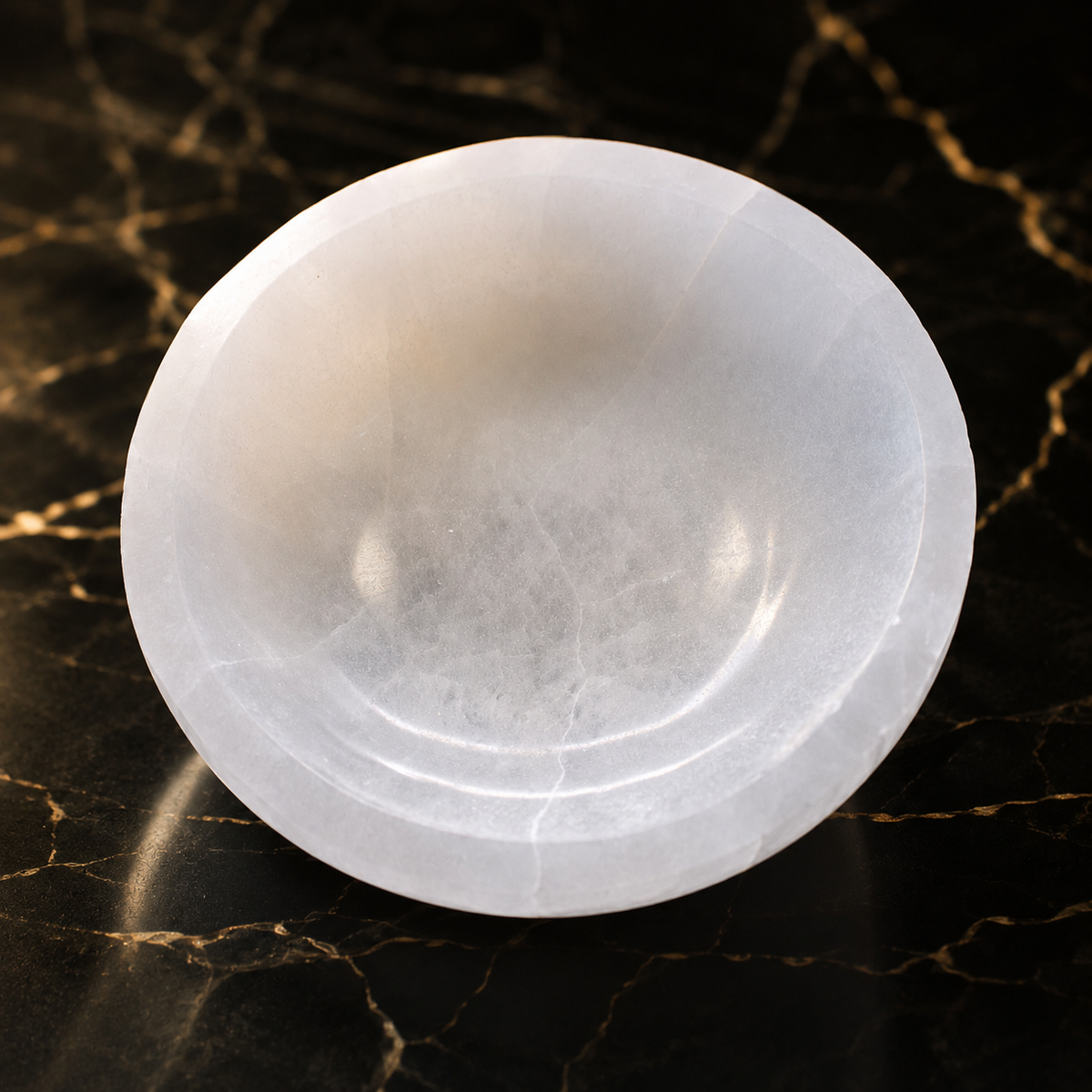 Coupe en sélénite ronde 15 cm — vue 2