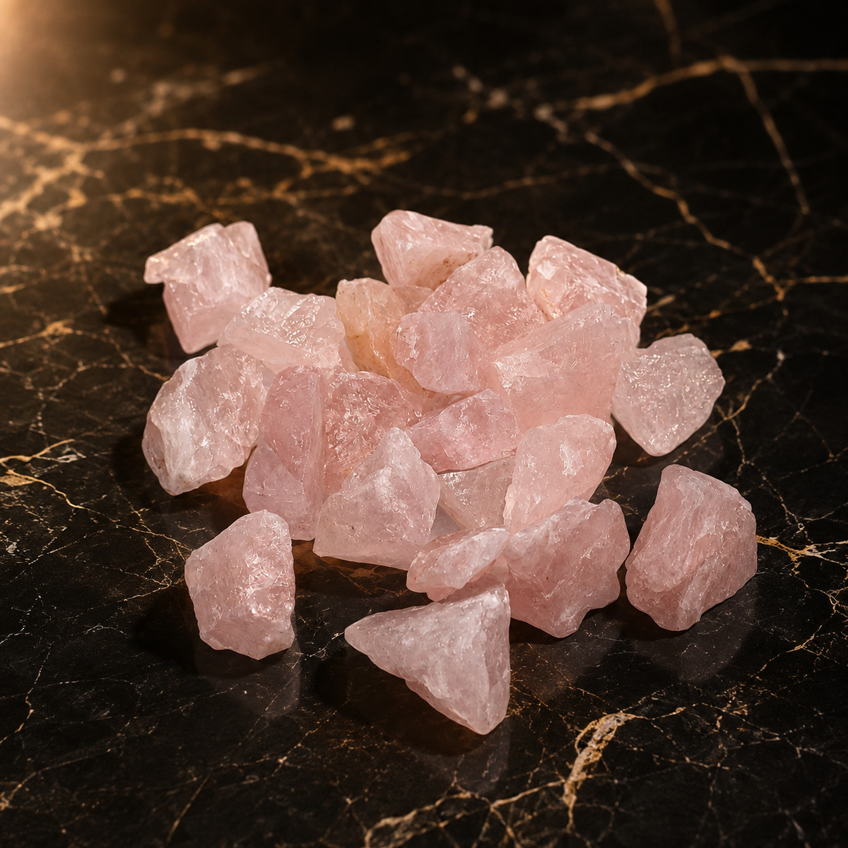 Cristaux bruts en quartz rose 500 g