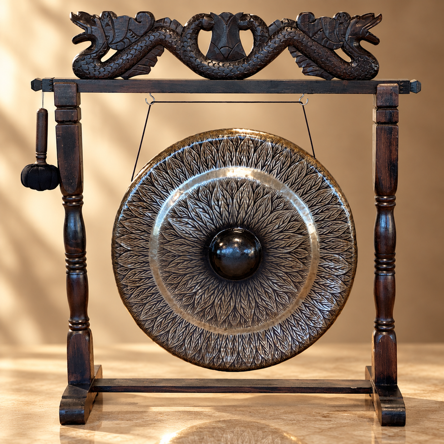 Gong de méditation sur socle, grand format