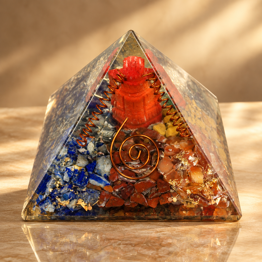 Pyramide d’orgonite Ganesh 70 mm