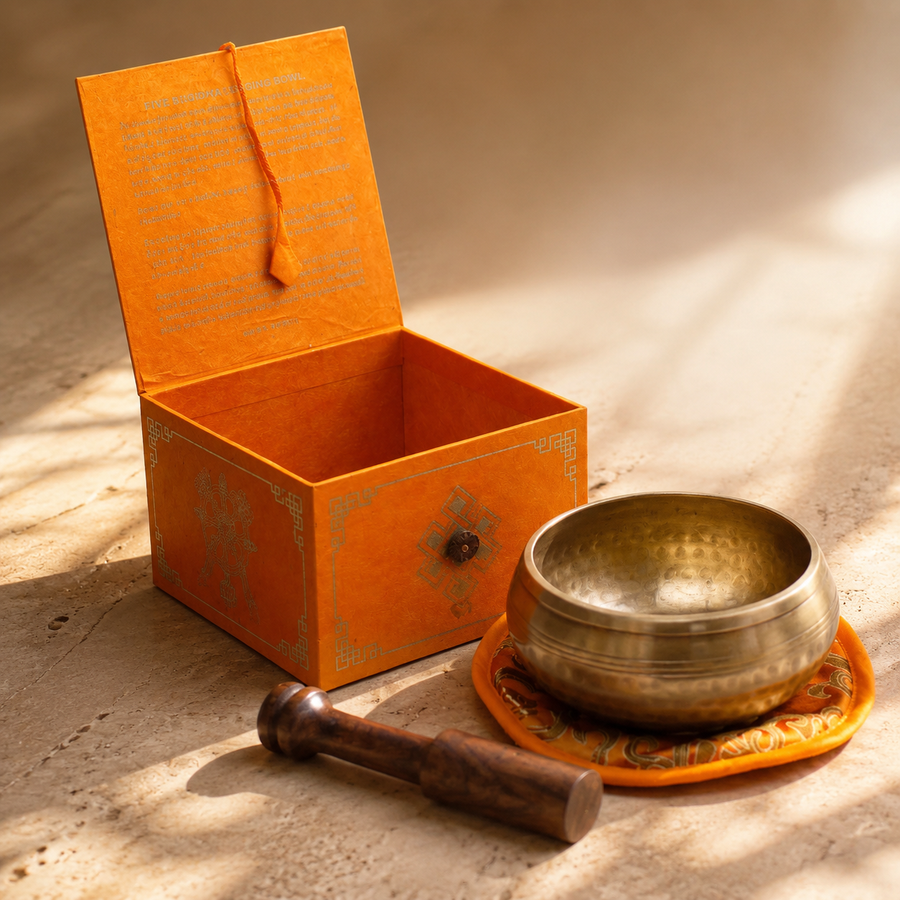Bol chantant cinq Bouddha 10 cm