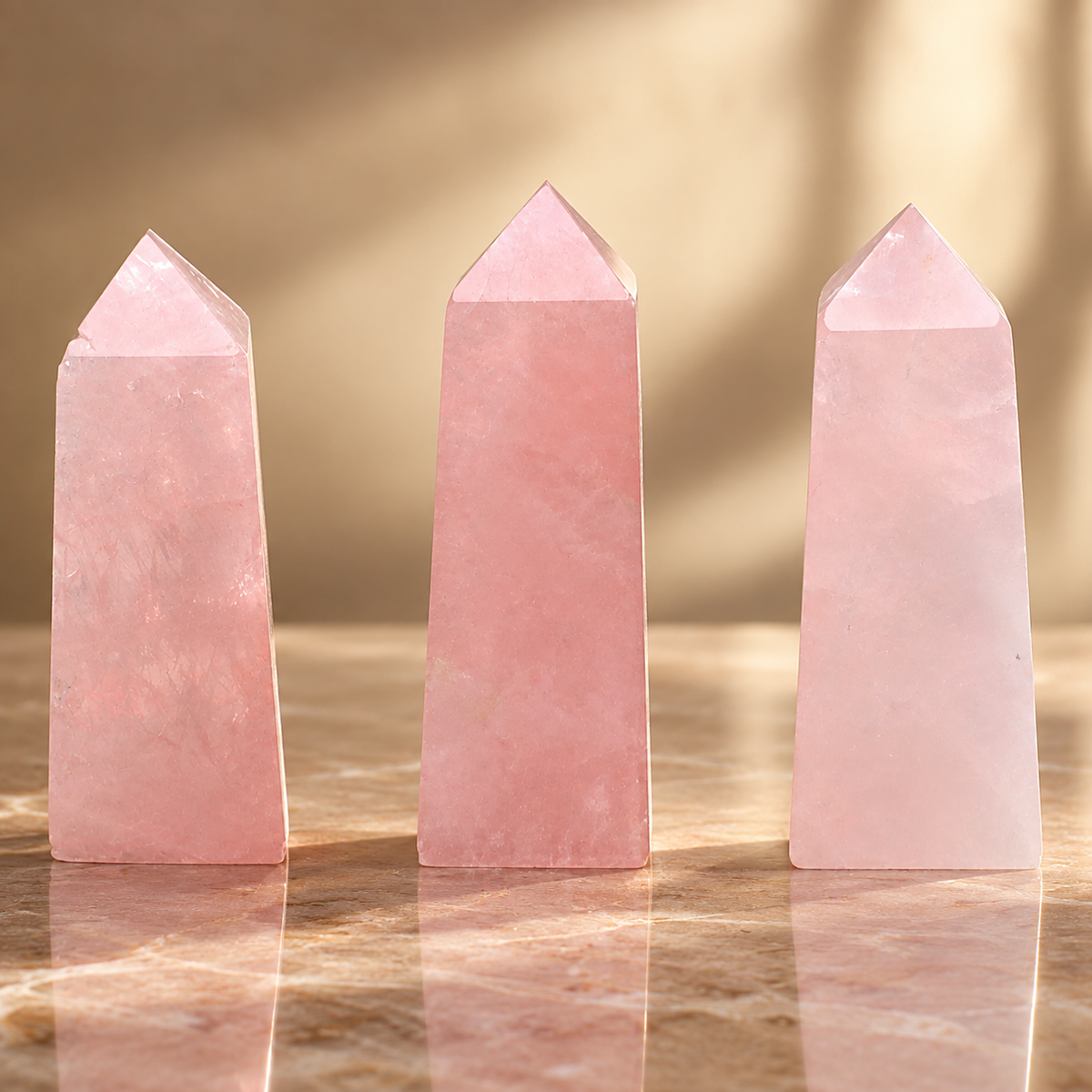 Kit baby witch, protection et premiers rituels — obélisque en quartz rose