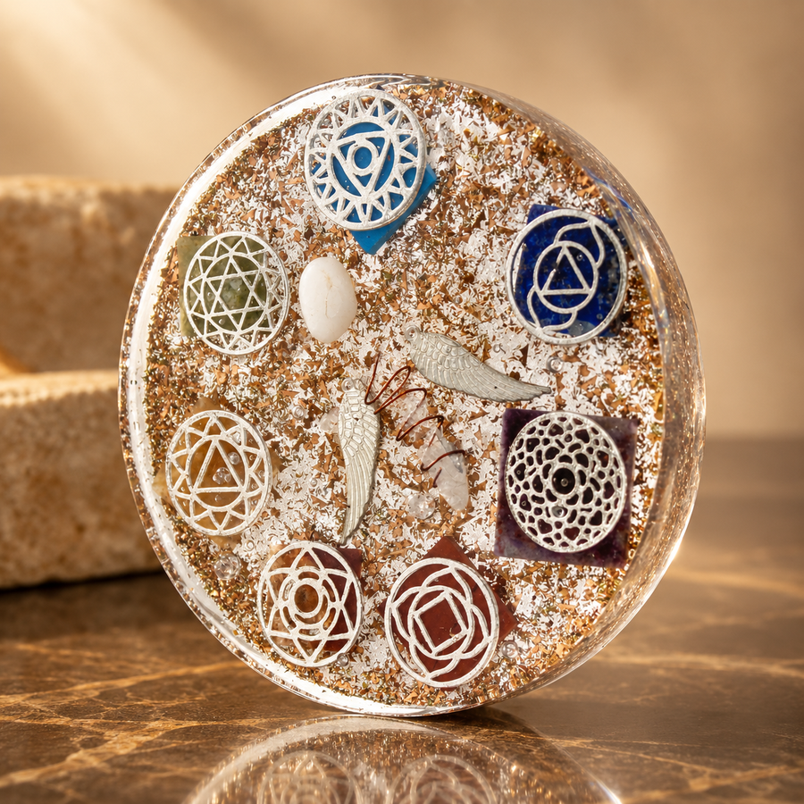 Orgonite de bureau ange chakra, grand