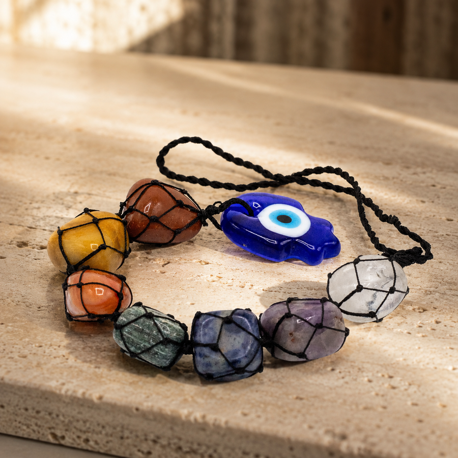 Pendentif pierre chakra hamsa