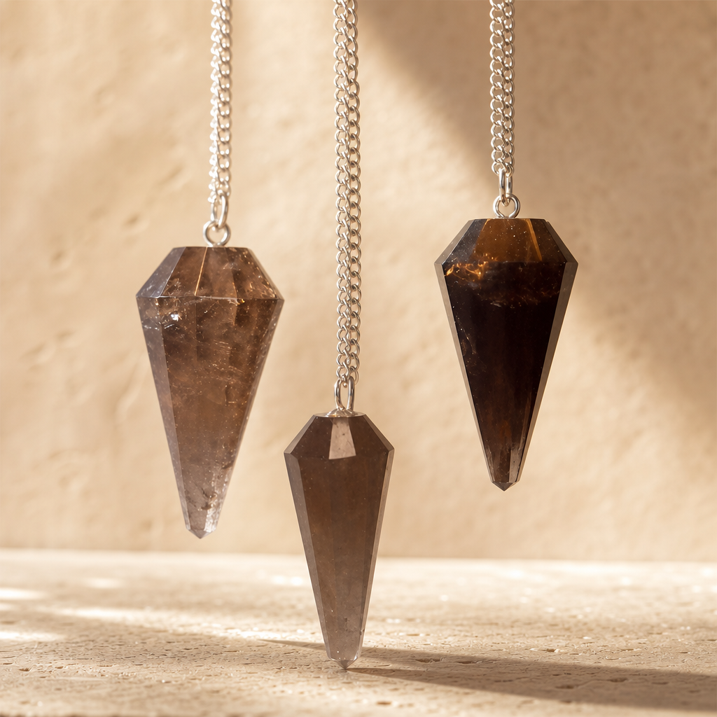 Pendule en quartz fumé