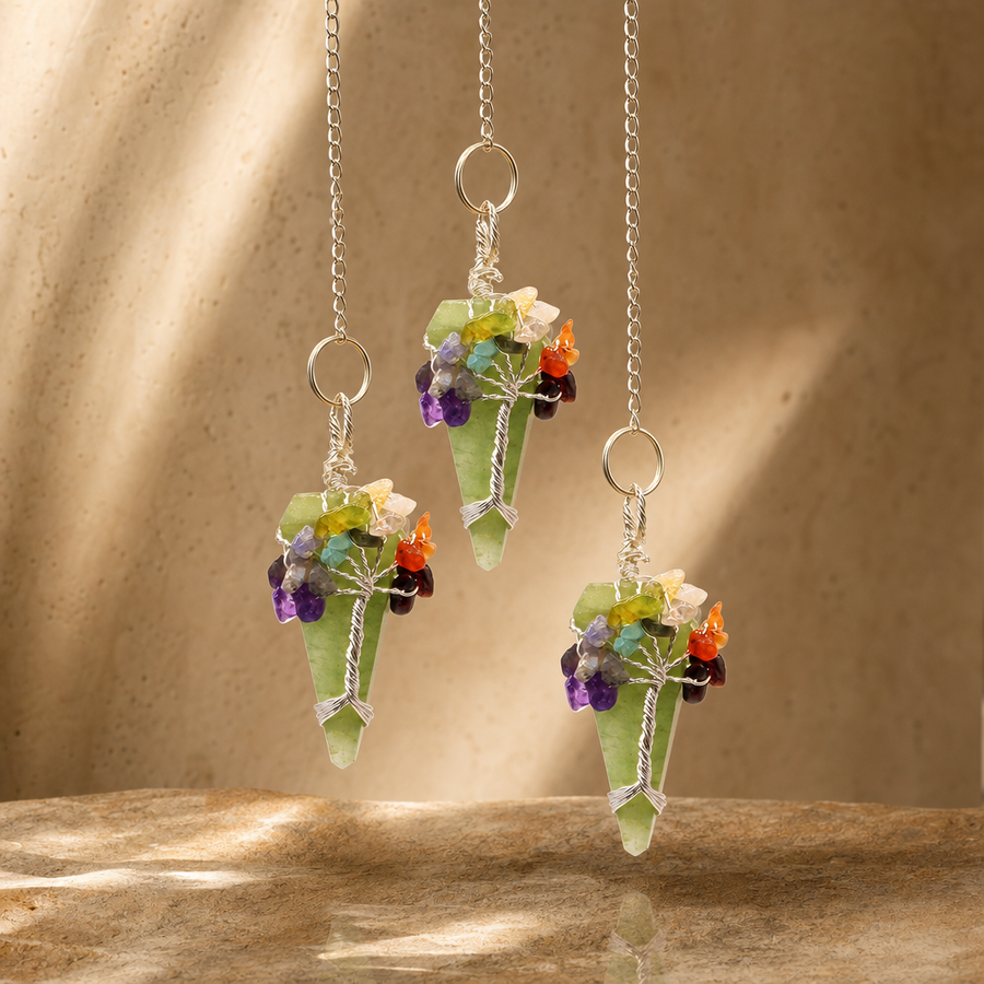 Pendule en aventurine sept chakras