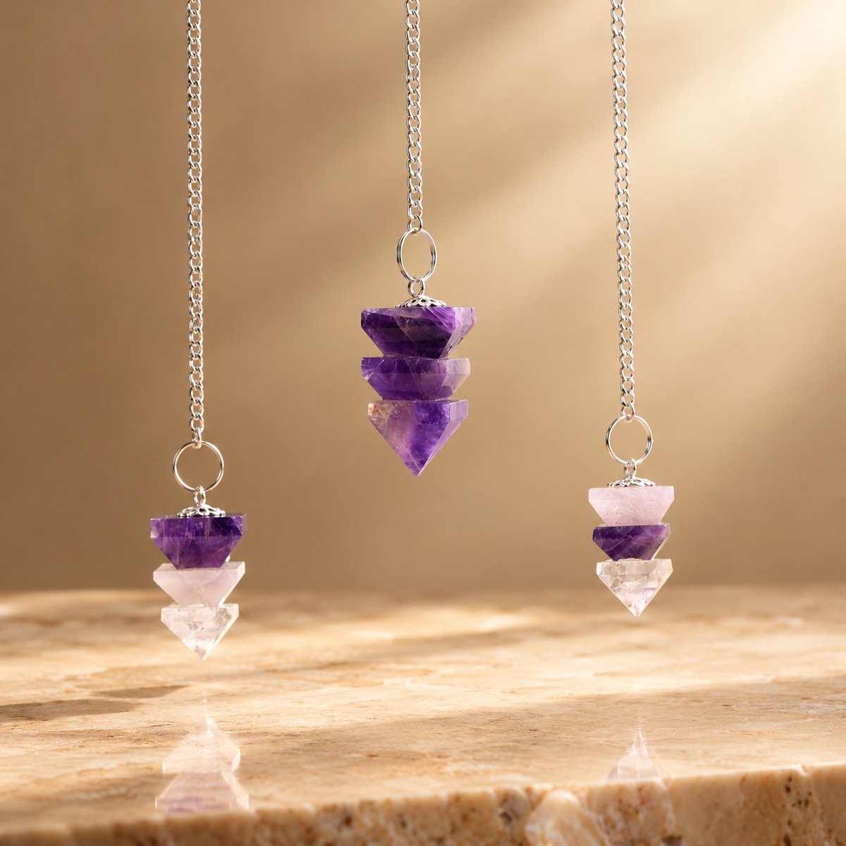 Pendule Trois pyramides