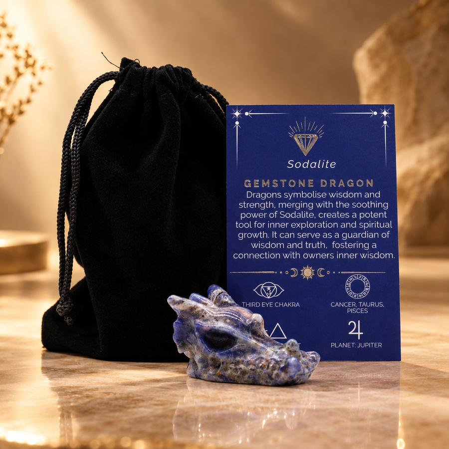 Tête de dragon en sodalite 4,5 cm