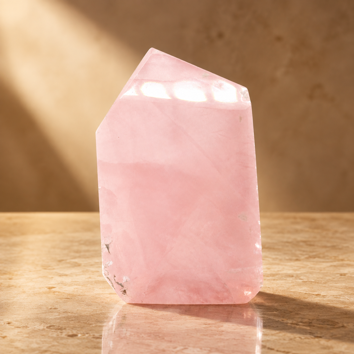 Pointes polies de quartz rose indien, sachet de 500 g