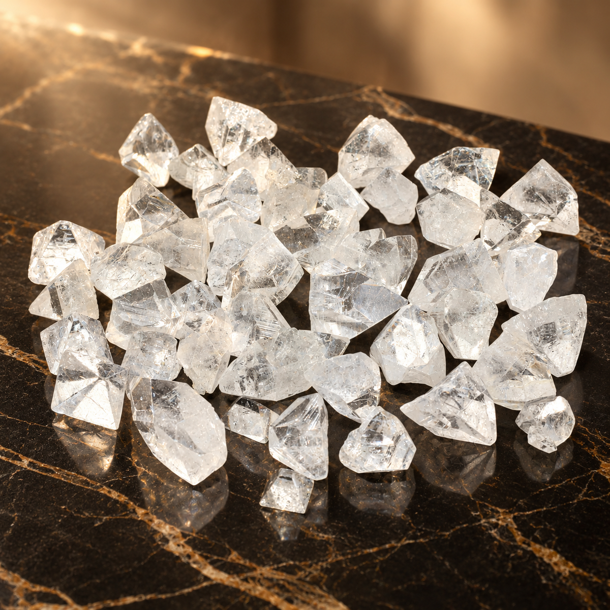 Pointes petit format en apophyllite 7 à 10 mm, 100 g