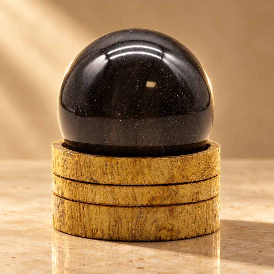Sphère en agate océanique sur socle 50 mm
