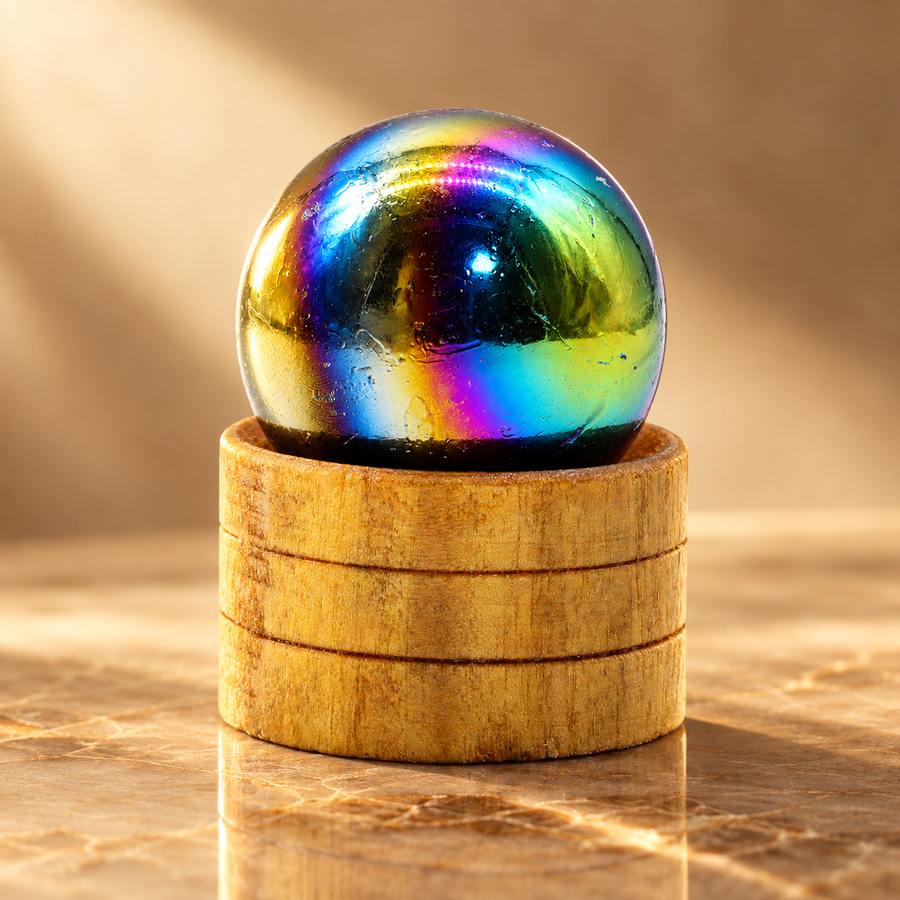 Sphère en améthyste sur socle 40 mm
